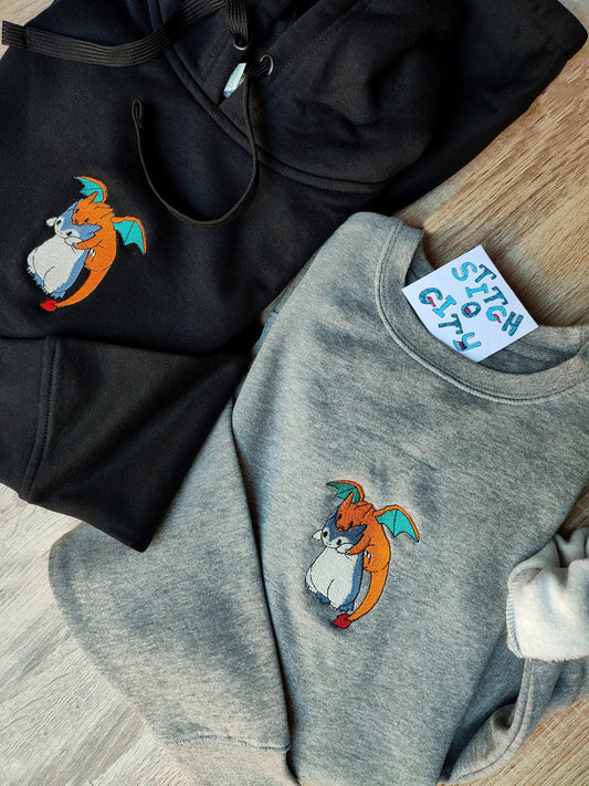 Embroidered lovely friends embroidered Sweatshirt, embroidered Hoodie, embroidered T-shirt, Love Gifts, Valentine's day gift, couple love