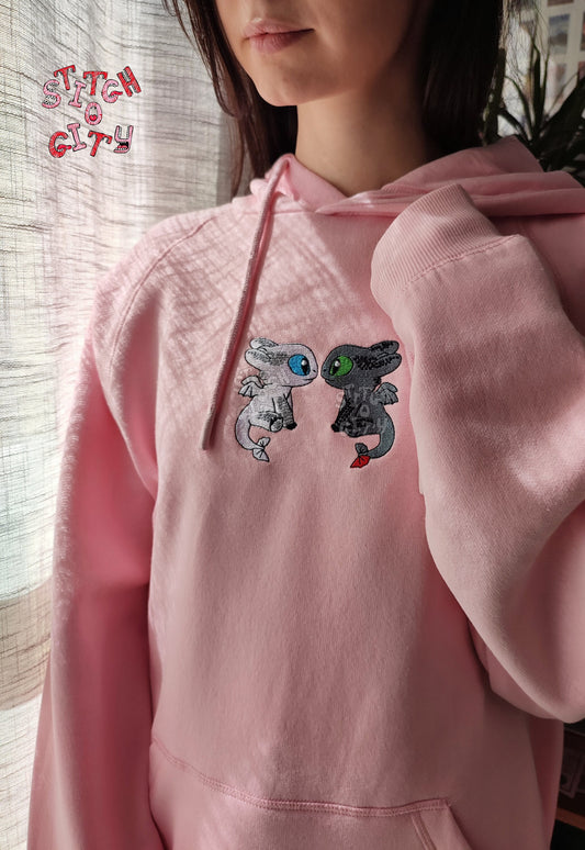 Embroidered Dragon's Lovely Characters embroidered Sweatshirt, embroidered Hoodie, embroidered T-shirt, Love Gifts