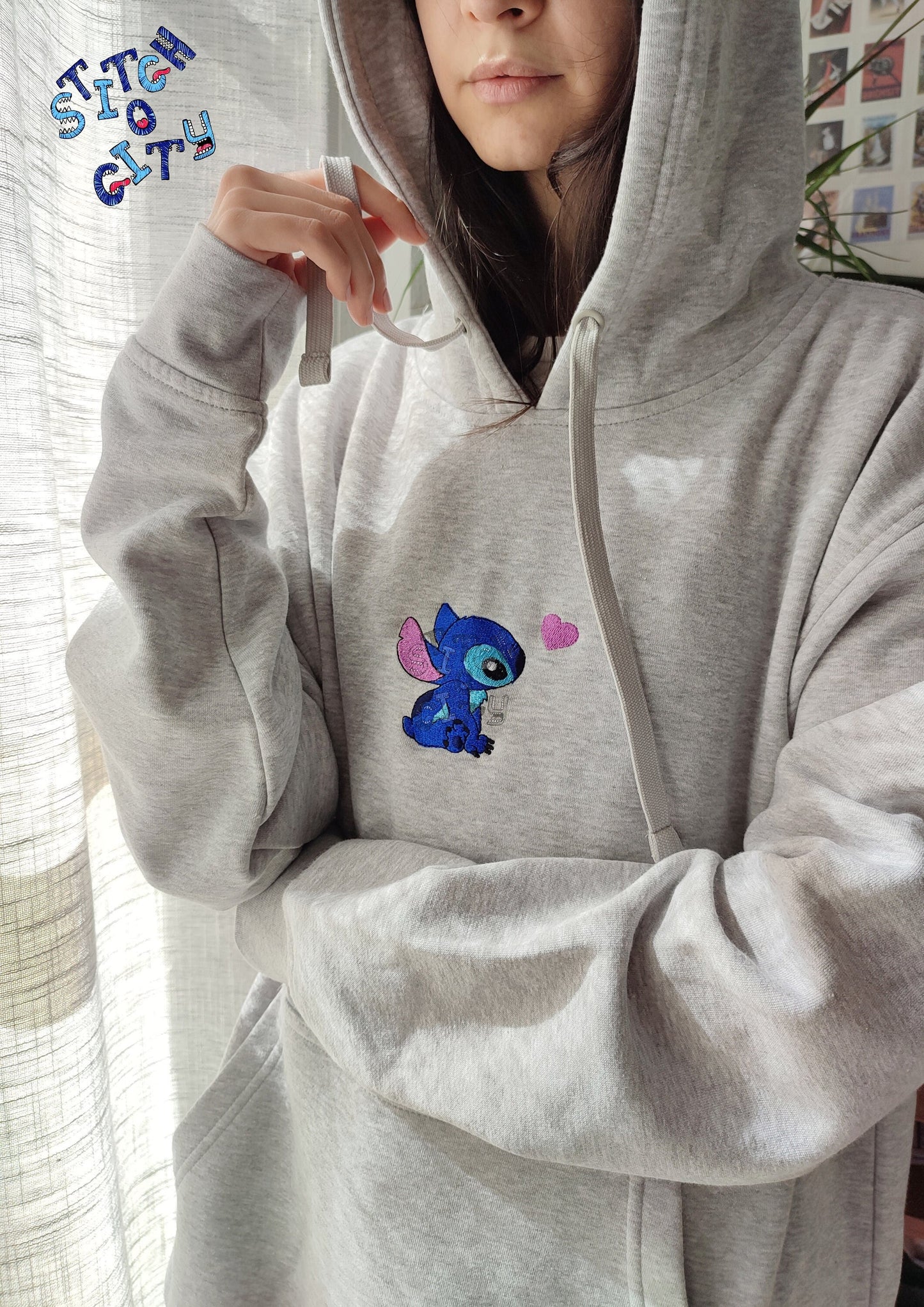 Stitch with Angel Love Sweatshirt, Lilo & Stitch Embroidered Hoodie, Disney  Valentine's Day Shirts - Small Gifts Great Love